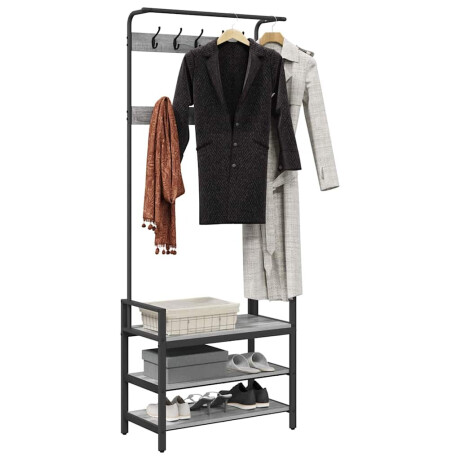 vidaXL Kapstok met plank Grijs sonoma 75 x 34 x 184 cm Bewerkt hout afbeelding3 - 1