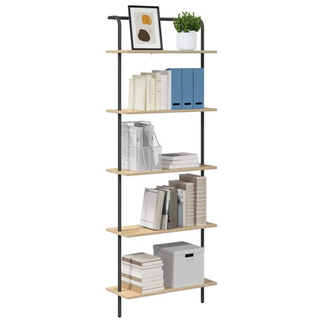 vidaXL Boekenkast Sonoma Eiken 60 x 24 x 168 cm Bewerkt hout afbeelding3 - 1