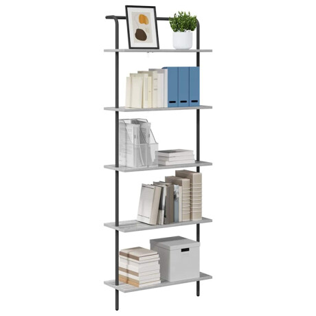 vidaXL Boekenkast Grijs Sonoma 60 x 24 x 168 cm Bewerkt hout afbeelding3 - 1