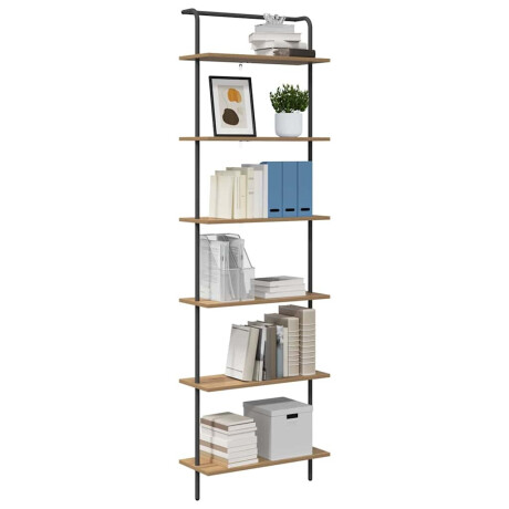 vidaXL Boekenkast artisanaal eikenkleurig 60 x 24 x 203 cm afbeelding3 - 1