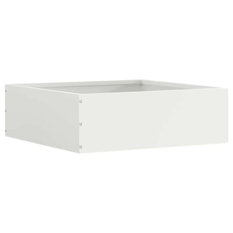 vidaXL Tuinrand 6 pcs Wit 40 x 40 x 13 cm Staal afbeelding3 - 1