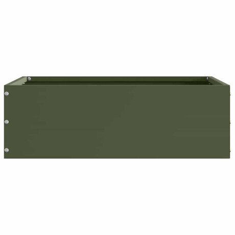 vidaXL Tuinrand Olijf Groen 40 x 40 x 13 cm Staal afbeelding3 - 1