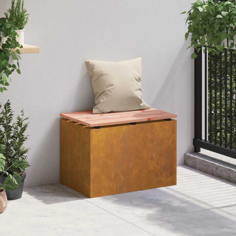 vidaXL Tuinbank Roestig 60 x 40 x 43 cm Cortenstaal afbeelding3 - 1