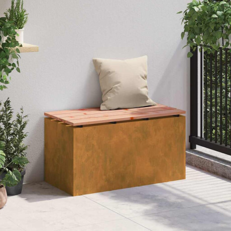 vidaXL Tuinbank Roestig 80 x 40 x 43 cm Cortenstaal afbeelding3 - 1