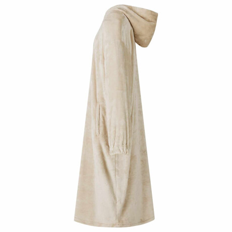 vidaXL Deken hoodie Beige m Flanel afbeelding3 - 1