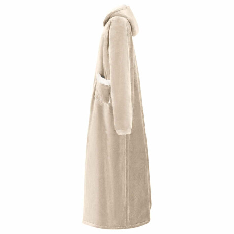 vidaXL Deken hoodie Beige l Fleece en Flanel afbeelding3 - 1