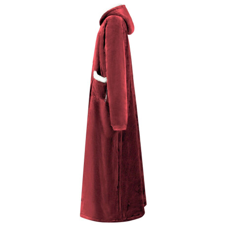 vidaXL Deken hoodie Bordeaux Rood L Fleece en Flanel afbeelding3 - 1