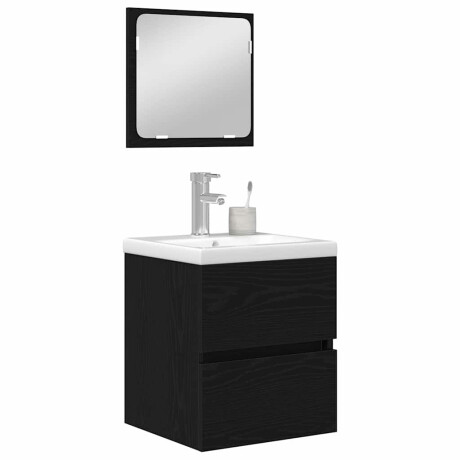vidaXL Badkamermeubelset met lade 3 pcs Artisan eiken en Wit Medium afbeelding3 - 1