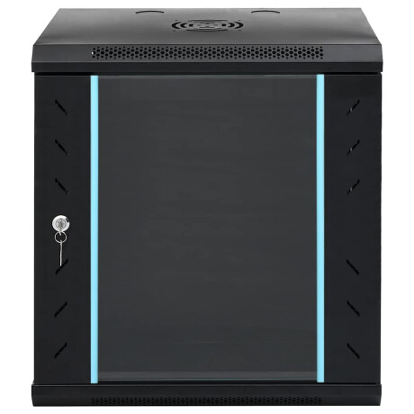 vidaXL Netwerk kabinet met opslag Zwart 53 x 45 x 60 cm Staal afbeelding3 - 1