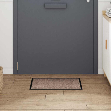 vidaXL Deurmat Beige 60 x 40 x 1.2 cm Teddy Stof afbeelding3 - 1