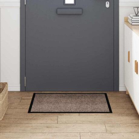 vidaXL Deurmat Beige 60 x 40 x 1.2 cm Teddy Stof afbeelding3 - 1