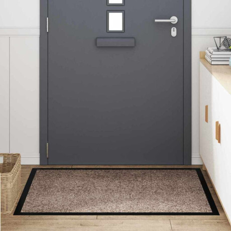 vidaXL Deurmat Beige 60 x 40 x 1.2 cm Teddy Stof afbeelding3 - 1