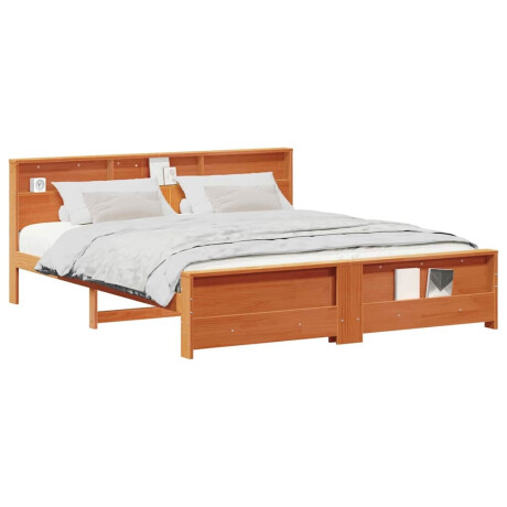 vidaXL Bedframe Wasbruin 200 x 200 cm Massief grenenhout afbeelding3 - 1