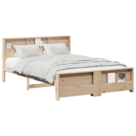 vidaXL Bedframe met hoofdeinde Bruin 160 x 200 cm Massief grenenhout afbeelding3 - 1