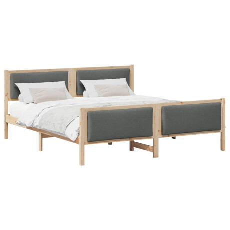 vidaXL Bedframe met hoofdeinde Donkergrijs 180 x 200 cm Stof afbeelding3 - 1