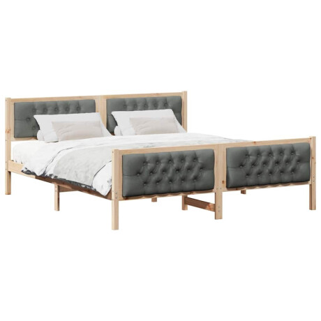 vidaXL Bedframe Donkergrijs 160 x 200 cm Massief grenenhout afbeelding3 - 1