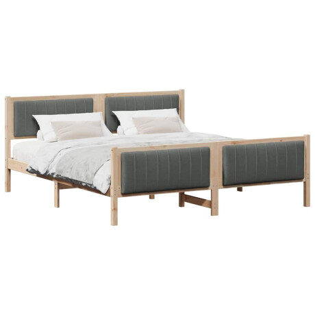 vidaXL Bedframe Bruin en donkergrijs 180 x 200 cm Massief grenenhout afbeelding3 - 1