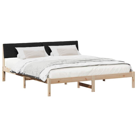 vidaXL Bedframe Bruin en zwart 180 x 200 cm Massief grenenhout afbeelding3 - 1