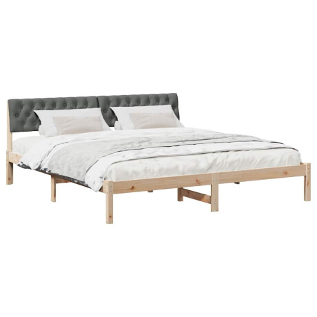 vidaXL Bedframe Bruin en donkergrijs 180 x 200 cm Massief grenenhout afbeelding3 - 1