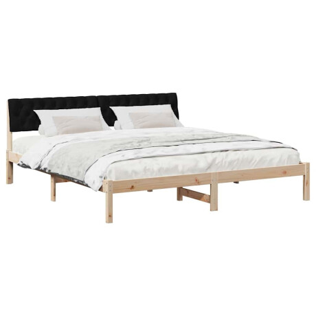 vidaXL Bedframe Bruin en zwart 180 x 200 cm Massief grenenhout afbeelding3 - 1