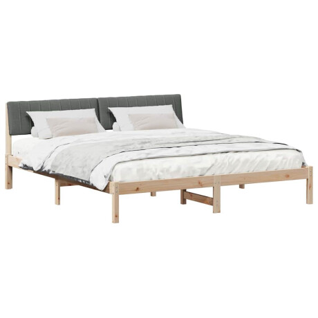 vidaXL Bedframe Bruin en donkergrijs 180 x 200 cm Massief grenenhout afbeelding3 - 1