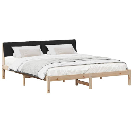 vidaXL Bedframe Bruin en zwart 180 x 200 cm Massief grenenhout afbeelding3 - 1