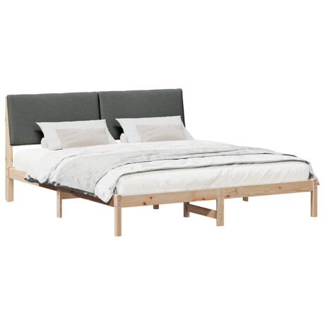 vidaXL Bedframe Bruin en donkergrijs 180 x 200 cm Massief grenenhout afbeelding3 - 1