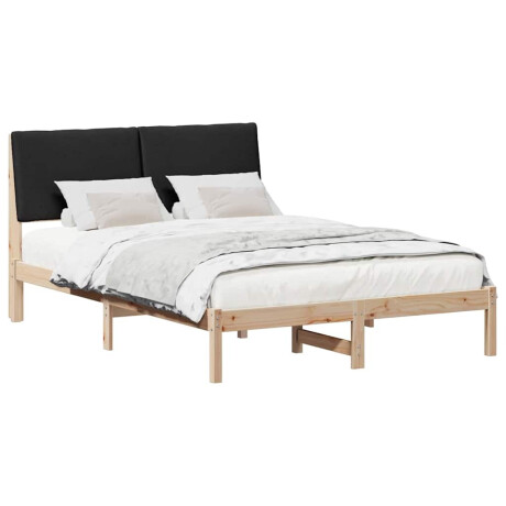 vidaXL Bedframe Bruin en zwart 160 x 200 cm Massief grenenhout afbeelding3 - 1