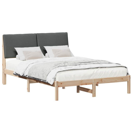 vidaXL Bedframe Bruin en donkergrijs 150 x 200 cm Massief grenenhout afbeelding3 - 1