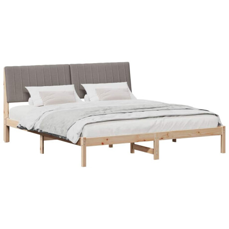 vidaXL Bedframe met hoofdeinde Bruin 180 x 200 cm Massief grenenhout afbeelding3 - 1