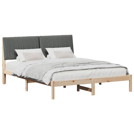 vidaXL Bedframe met hoofdeinde Bruin 160 x 200 cm Massief grenenhout afbeelding3 - 1