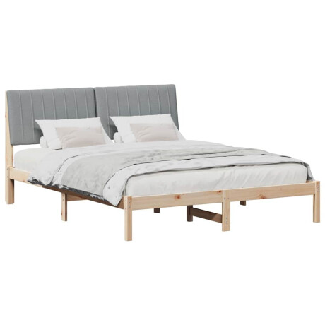 vidaXL Bedframe met hoofdeinde Bruin 150 x 200 cm Massief grenenhout afbeelding3 - 1