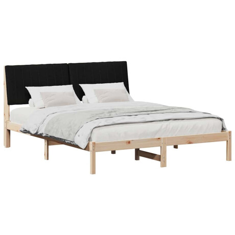 vidaXL Bedframe met hoofdeinde Bruin 150 x 200 cm Massief grenenhout afbeelding3 - 1