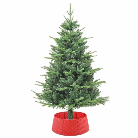 vidaXL Kerstboomrok Rood Ø 65 x 24 cm Kunststof afbeelding3 - 1