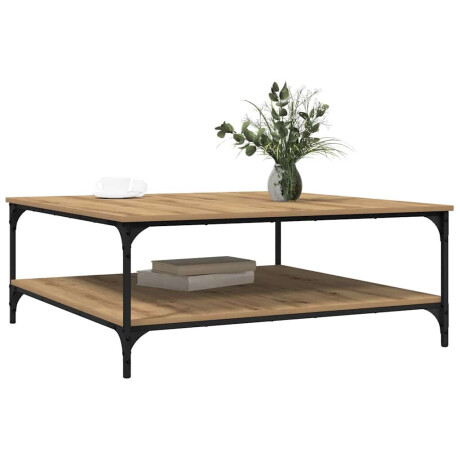 vidaXL Salontafel artisanaal eikenkleurig 100 x 100 x 40 cm afbeelding3 - 1
