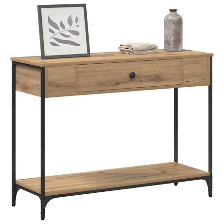 vidaXL Wandtafel Other artisanaal eikenkleurig 100 x 34.5 x 75 cm afbeelding3 - 1