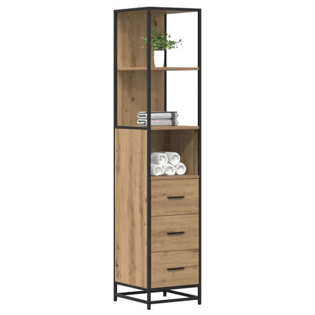 vidaXL Badkamer Kast artisanaal eikenkleurig 35 x 37.5 x 166 cm afbeelding3 - 1