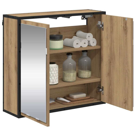 vidaXL Badkamer spiegelkast artisanaal eikenkleurig 65 x 20 x 60 cm afbeelding3 - 1