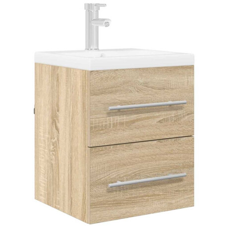 vidaXL Wastafelkast Sonoma Eiken 38,5 x 41 x 48 cm Bewerkt hout afbeelding3 - 1
