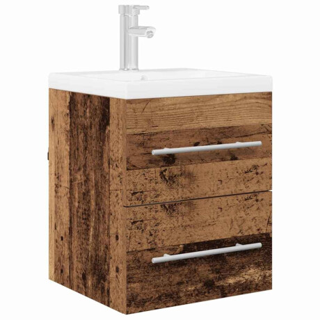 vidaXL Wastafelkast met lade Oud Hout 38,5 x 41 x 48 cm Bewerkt hout afbeelding3 - 1