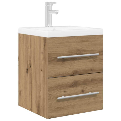 vidaXL Wastafelkast Artisan Eiken 38,5 x 41 x 48 cm Bewerkt hout afbeelding3 - 1