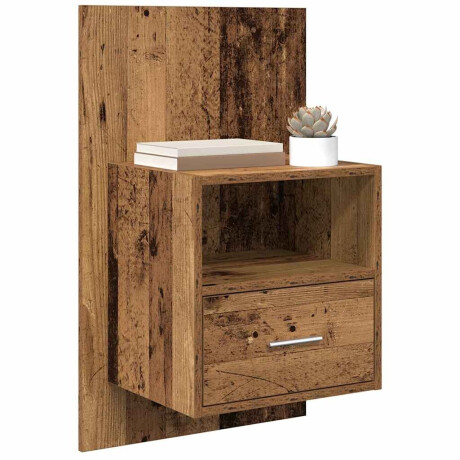 vidaXL Bedkast 2 pcs Oud hout 48.5 x 32.5 x 80 cm Bewerkt hout afbeelding3 - 1
