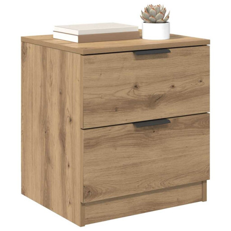vidaXL Nachtkastje 2 pcs artisanaal eikenkleurig 45 x 39 x 50 cm afbeelding3 - 1