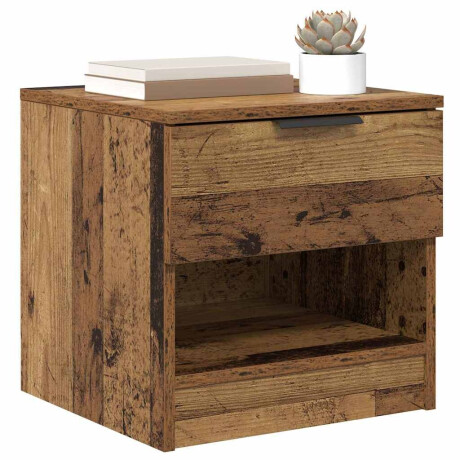 vidaXL Bedkast met lade 2 pcs Oud hout 40 x 39 x 40 cm Bewerkt hout afbeelding3 - 1