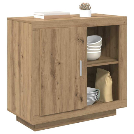 vidaXL Dressoir artisanaal eikenkleurig 40 x 80 x 75 cm Bewerkt hout afbeelding3 - 1