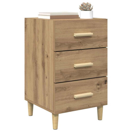 vidaXL Nachtkastje met lade artisanaal eikenkleurig 40 x 40 x 66 cm afbeelding3 - 1