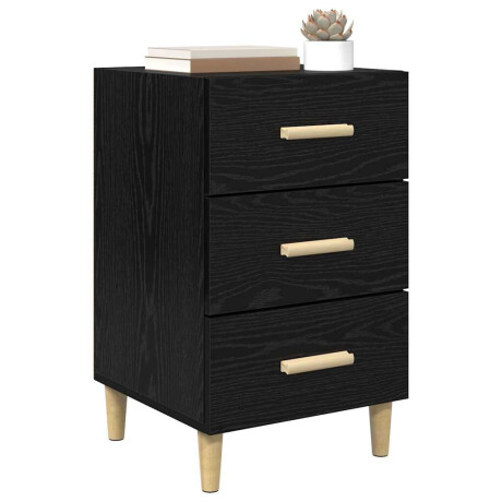 vidaXL Nachtkastje met lade Zwart eiken 40 x 40 x 66 cm Bewerkt hout afbeelding3 - 1