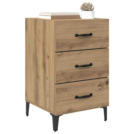 vidaXL Nachtkastje met lade artisanaal eikenkleurig 40 x 40 x 66 cm afbeelding3 - 1