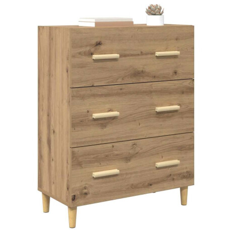 vidaXL Dressoir artisanaal eikenkleurig 34 x 69,5 x 90 cm Bewerkt hout afbeelding3 - 1