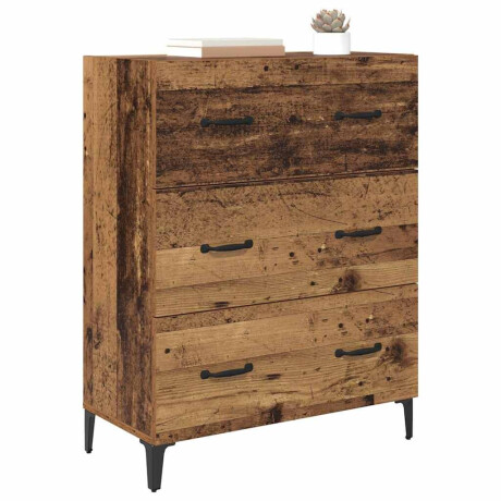 vidaXL Dressoir Oud hout 34 x 69,5 x 90 cm Bewerkt hout afbeelding3 - 1